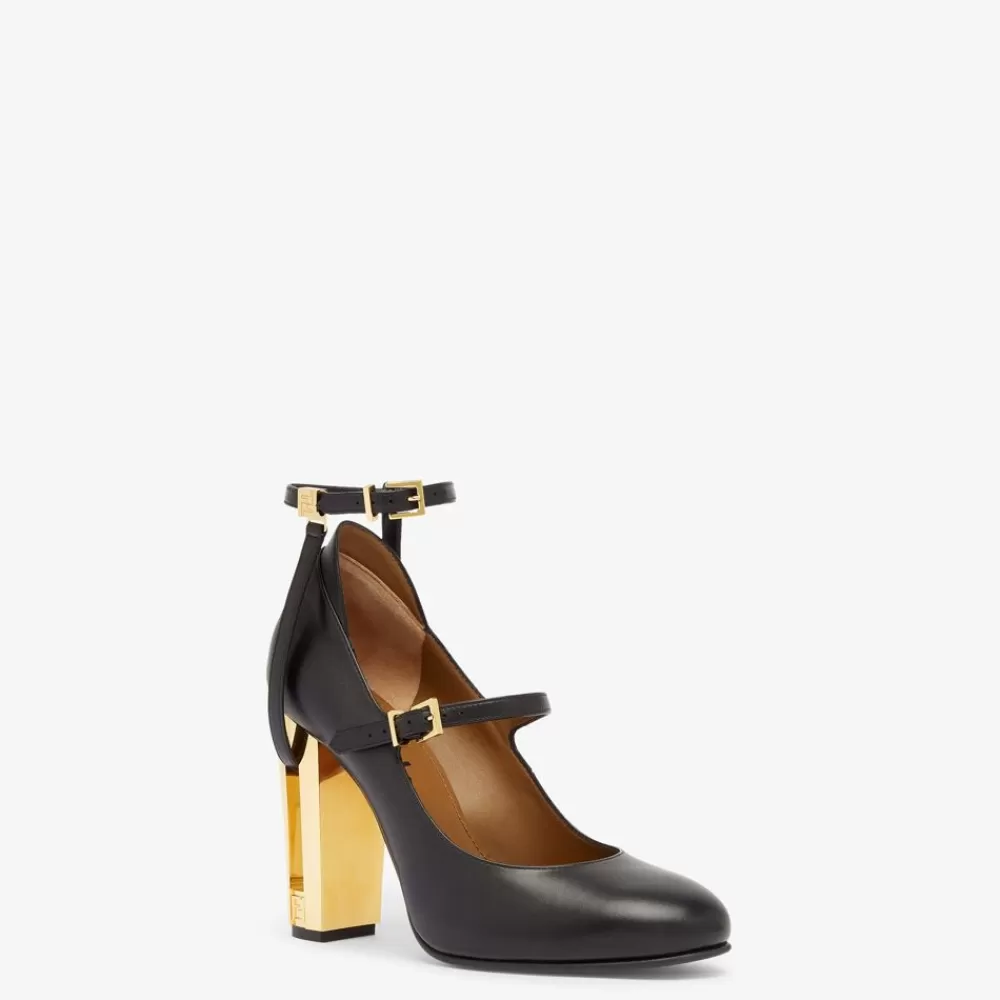 Decollete>Fendi Pump Con Tacco Alto In Pelle Nera