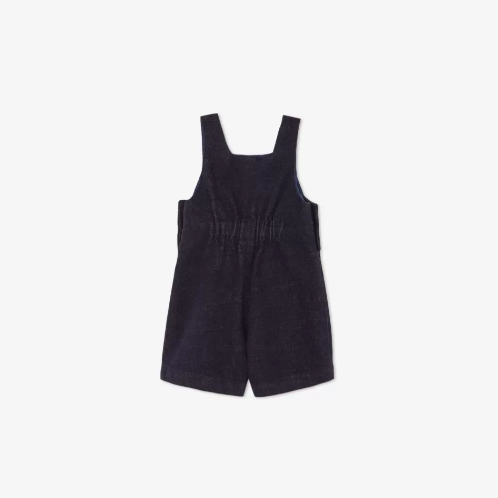 Bambina>Fendi Salopette In Denim Con Ricamo