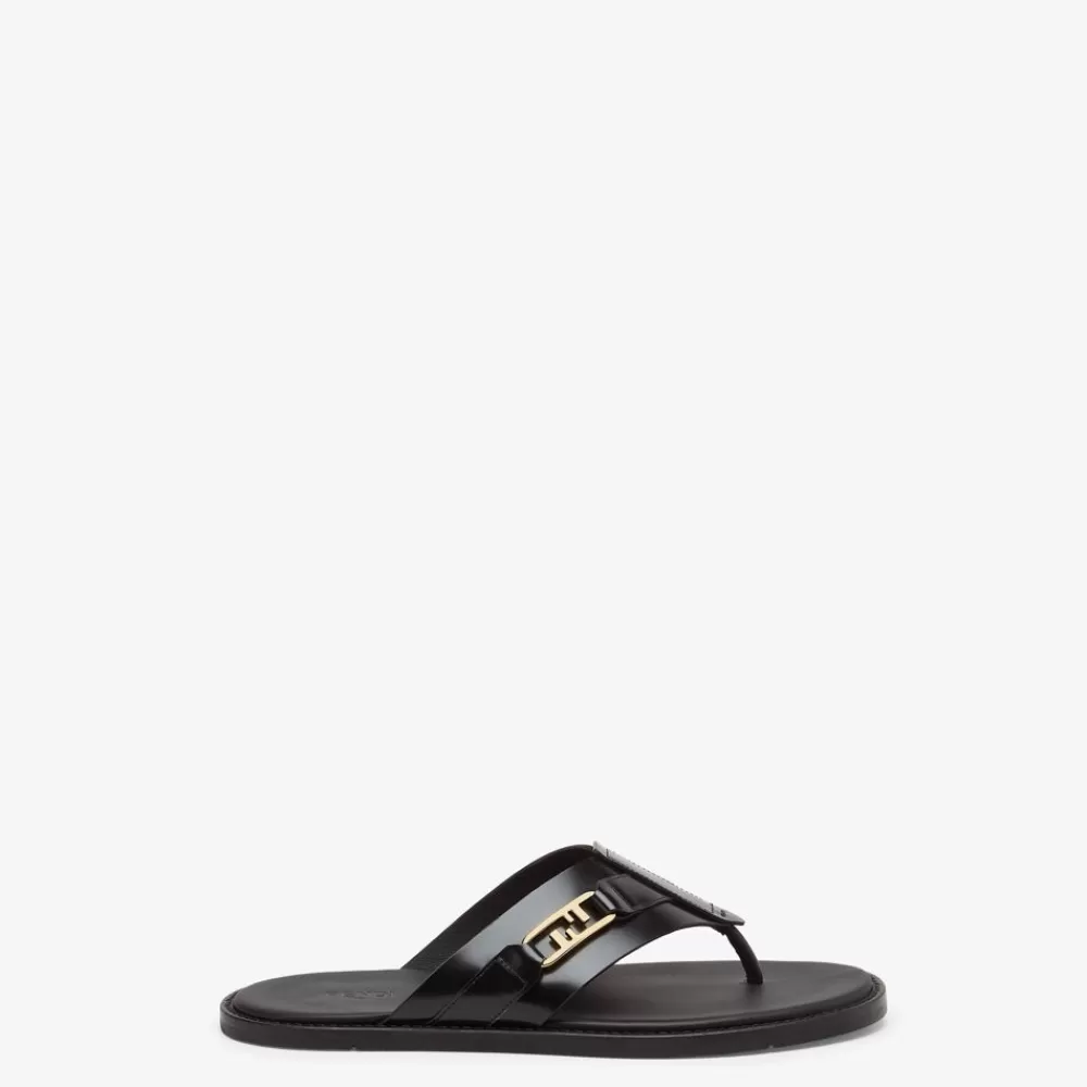 Slides E Sandali>Fendi Sandalo In Pelle Nera
