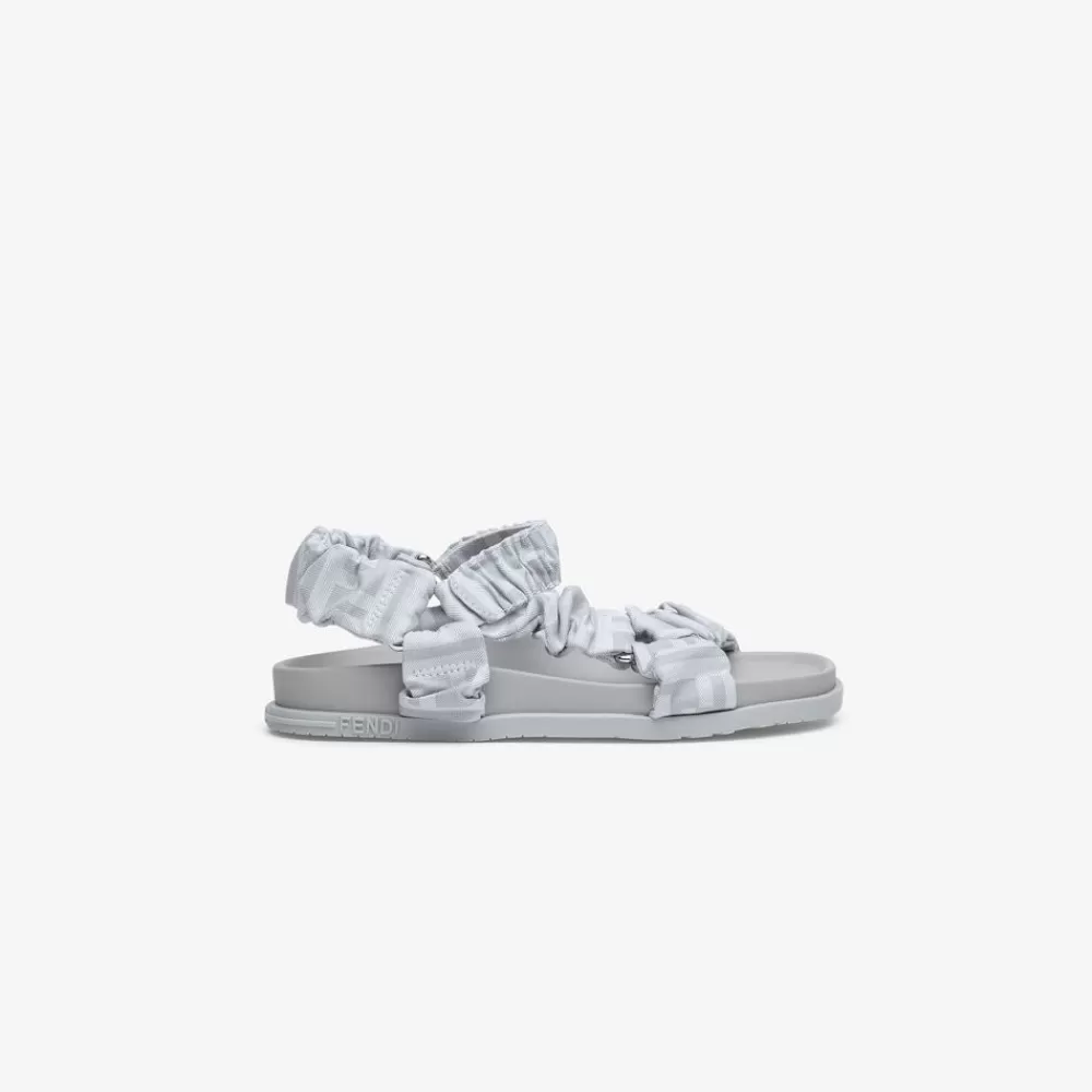 Scarpe>Fendi Sandalo Junior In Tessuto Grigio