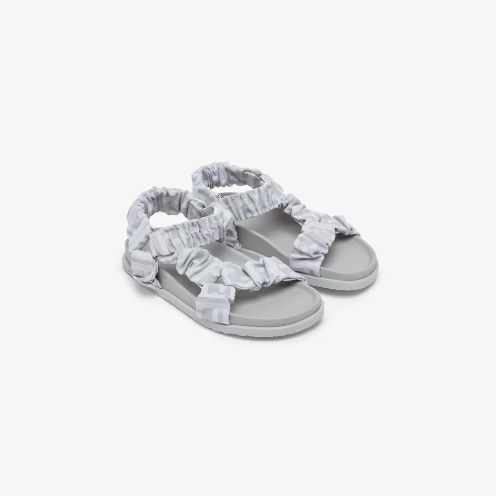 Scarpe>Fendi Sandalo Junior In Tessuto Grigio