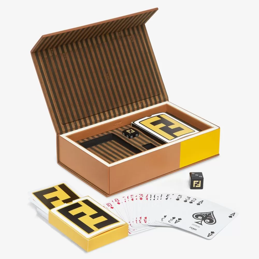 Tempo Libero>Fendi Scatola Con Carte Da Gioco In Nappa Bicolor