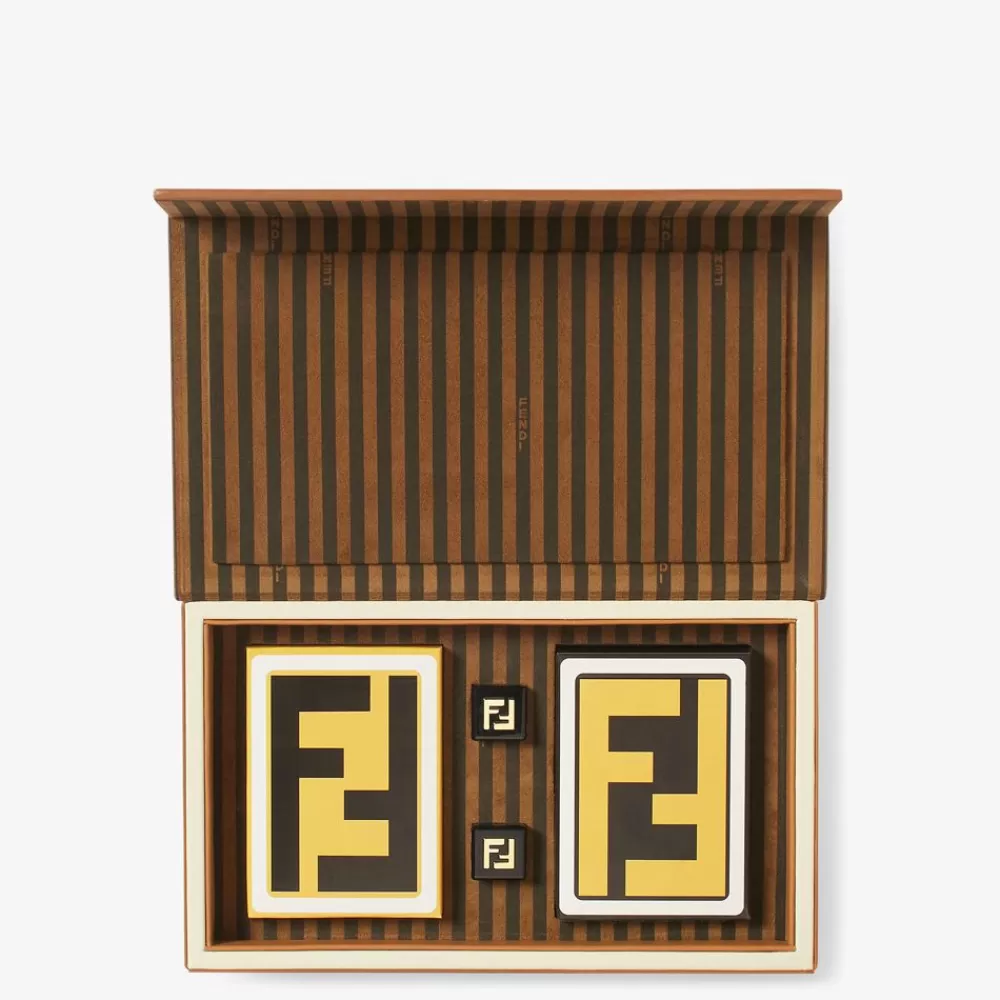 Tempo Libero>Fendi Scatola Con Carte Da Gioco In Nappa Bicolor