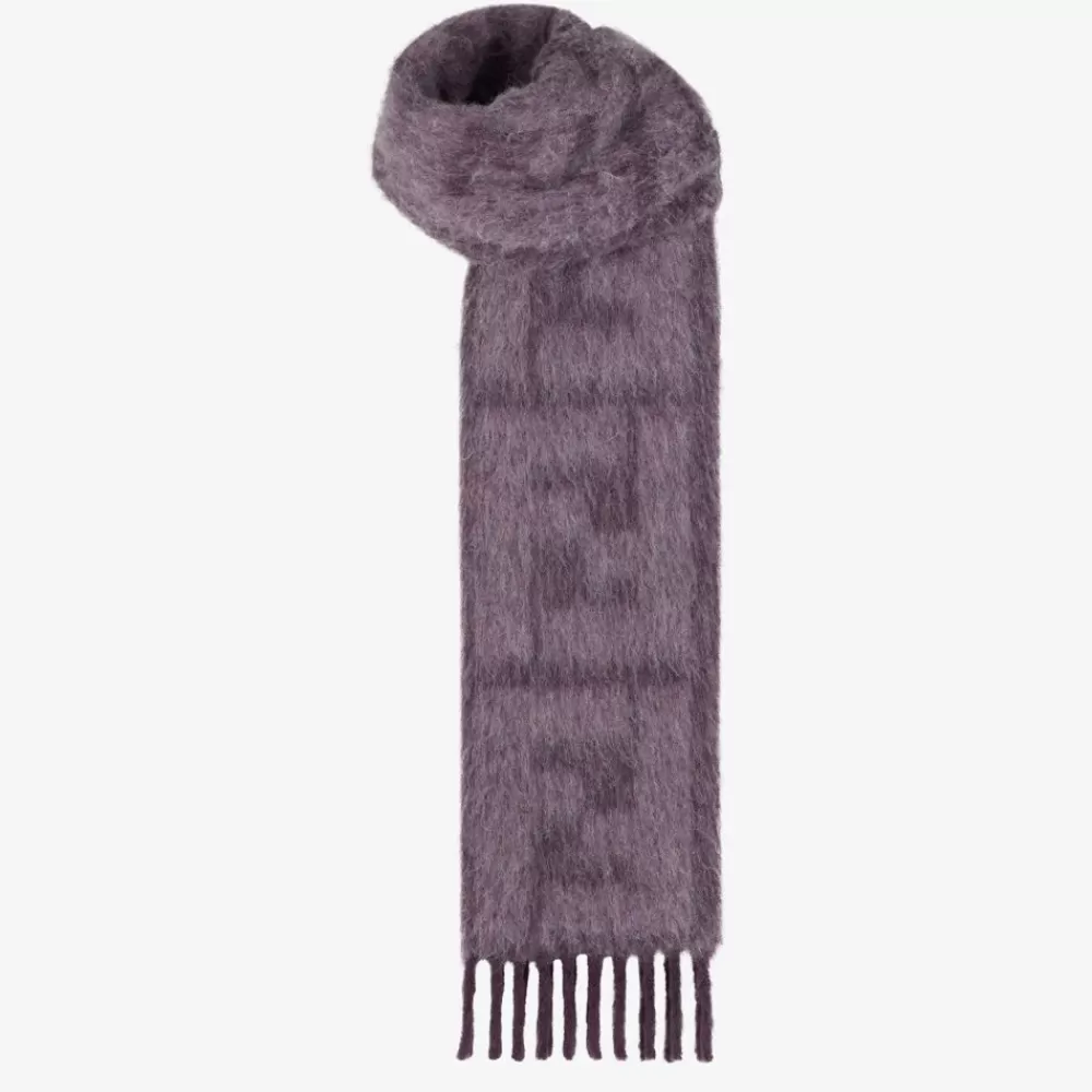 Sciarpe>Fendi Sciarpa In Alpaca E Lana Lilla