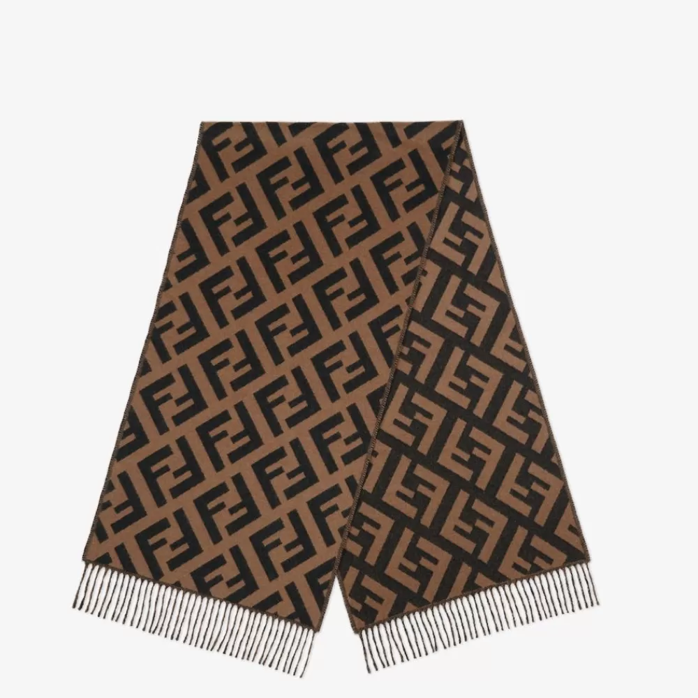 Sciarpe E Poncho>Fendi Sciarpa In Cashmere Marrone