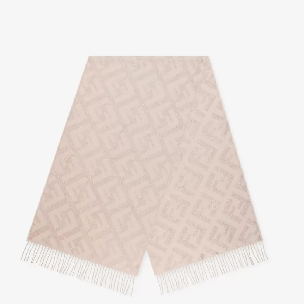 Sciarpe E Poncho>Fendi Sciarpa In Cashmere Rosa