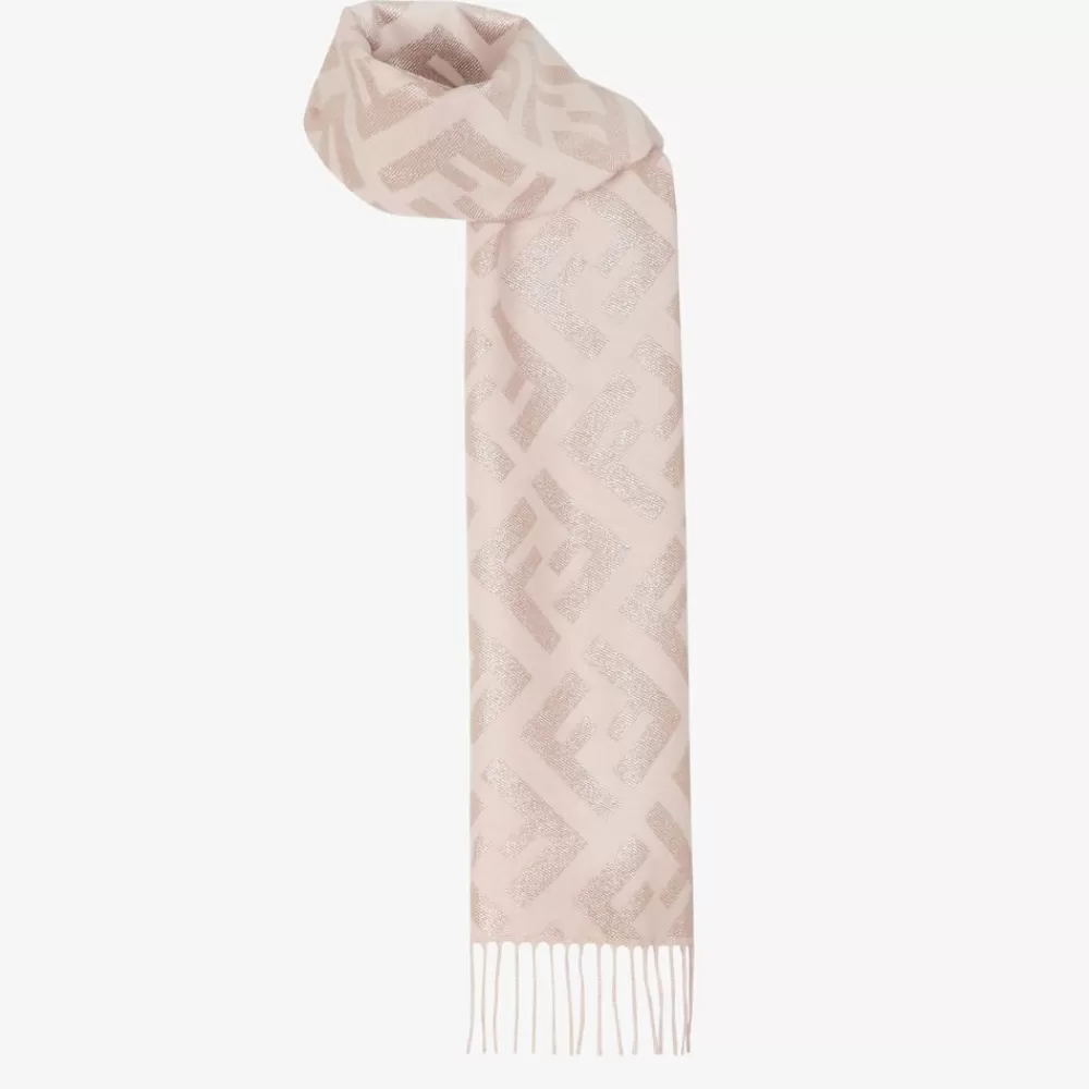 Sciarpe E Poncho>Fendi Sciarpa In Cashmere Rosa