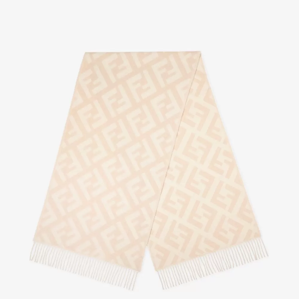 Sciarpe E Poncho>Fendi Sciarpa In Cashmere Rosa Chiaro