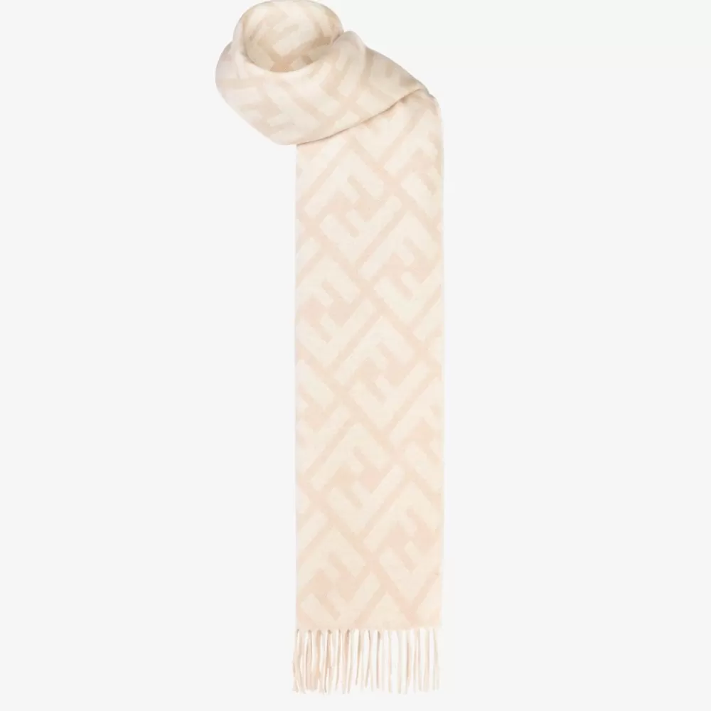 Sciarpe E Poncho>Fendi Sciarpa In Cashmere Rosa Chiaro