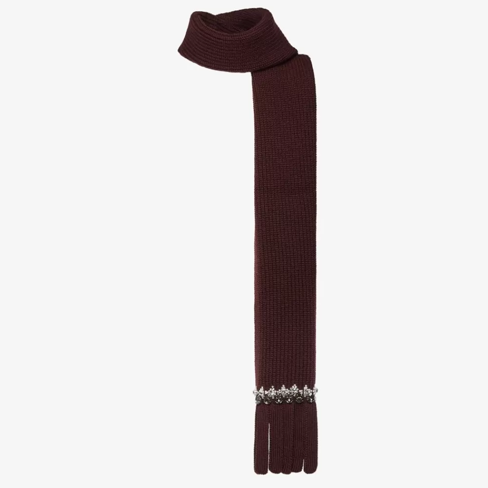 Sciarpe E Poncho>Fendi Sciarpa In Lana Bordeaux