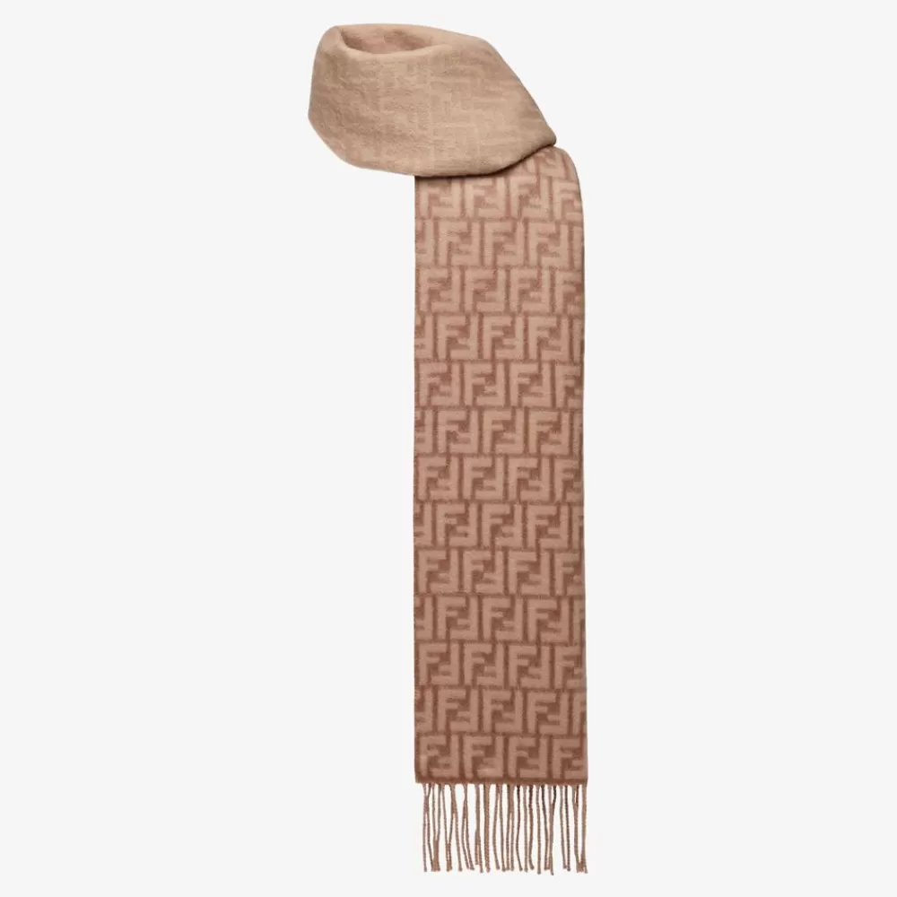 Sciarpe E Poncho>Fendi Sciarpa In Lana E Cashmere Beige