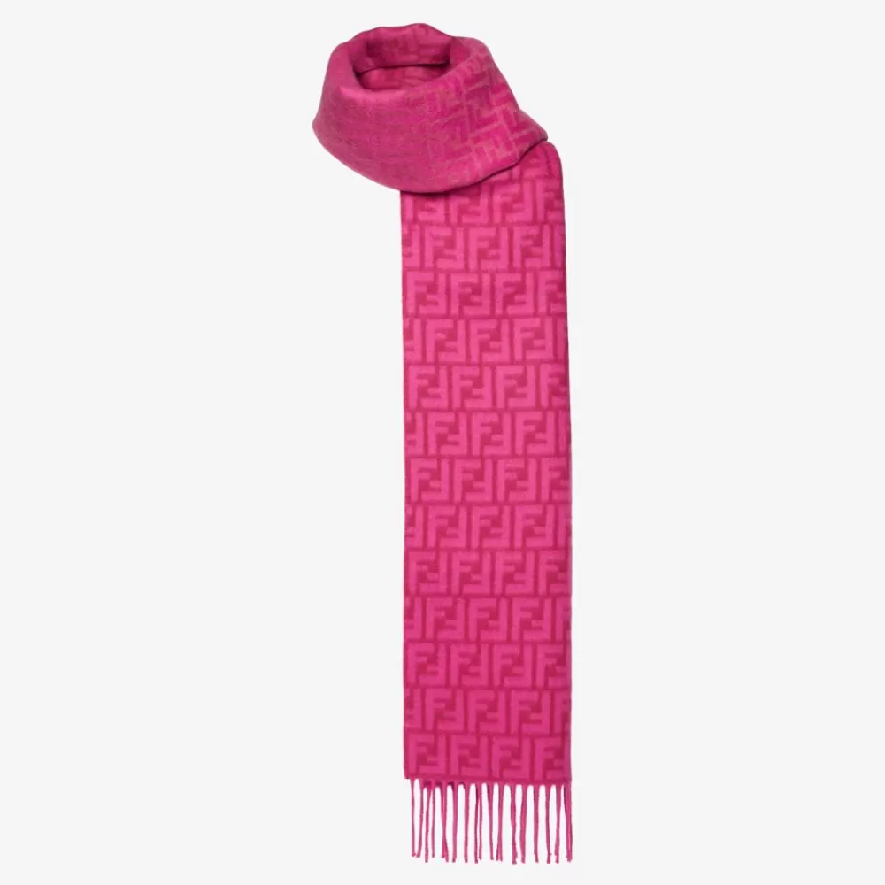 Sciarpe E Poncho>Fendi Sciarpa In Lana E Cashmere Ciclamino