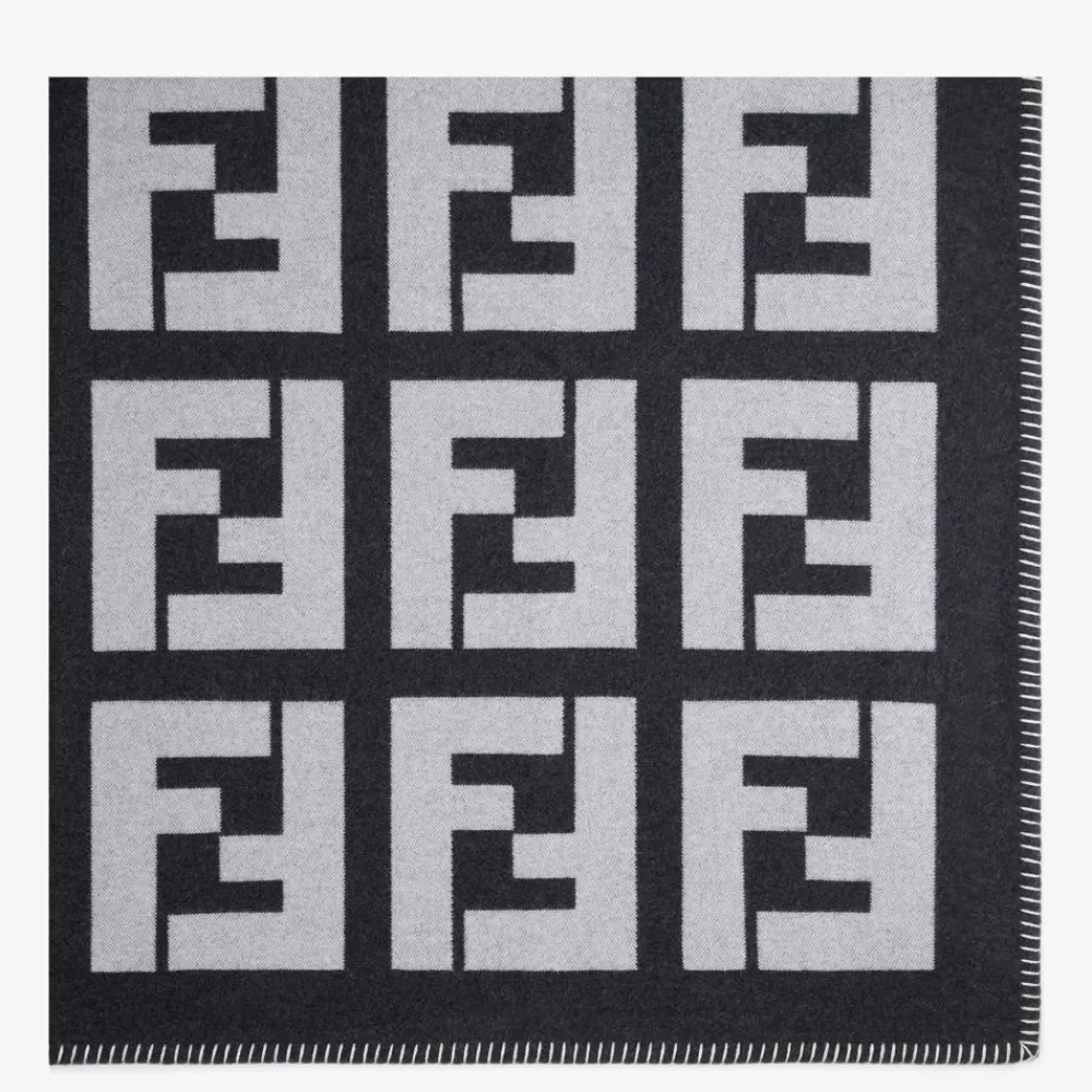 Sciarpe>Fendi Sciarpa In Lana E Cashmere Grigia