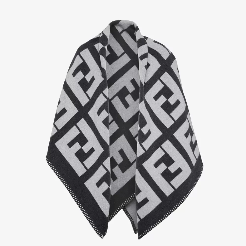 Sciarpe>Fendi Sciarpa In Lana E Cashmere Grigia