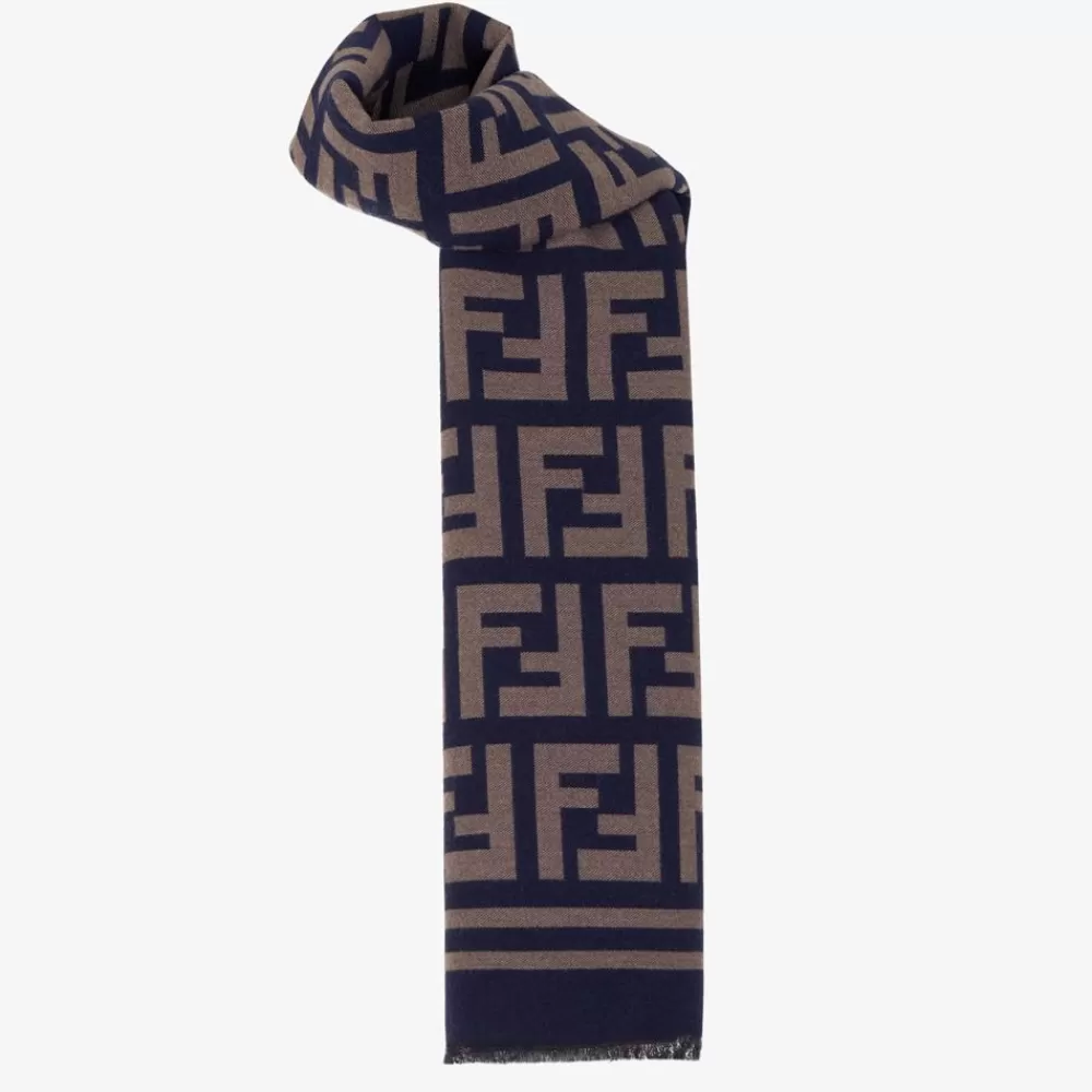 Sciarpe>Fendi Sciarpa In Lana E Seta Multicolor