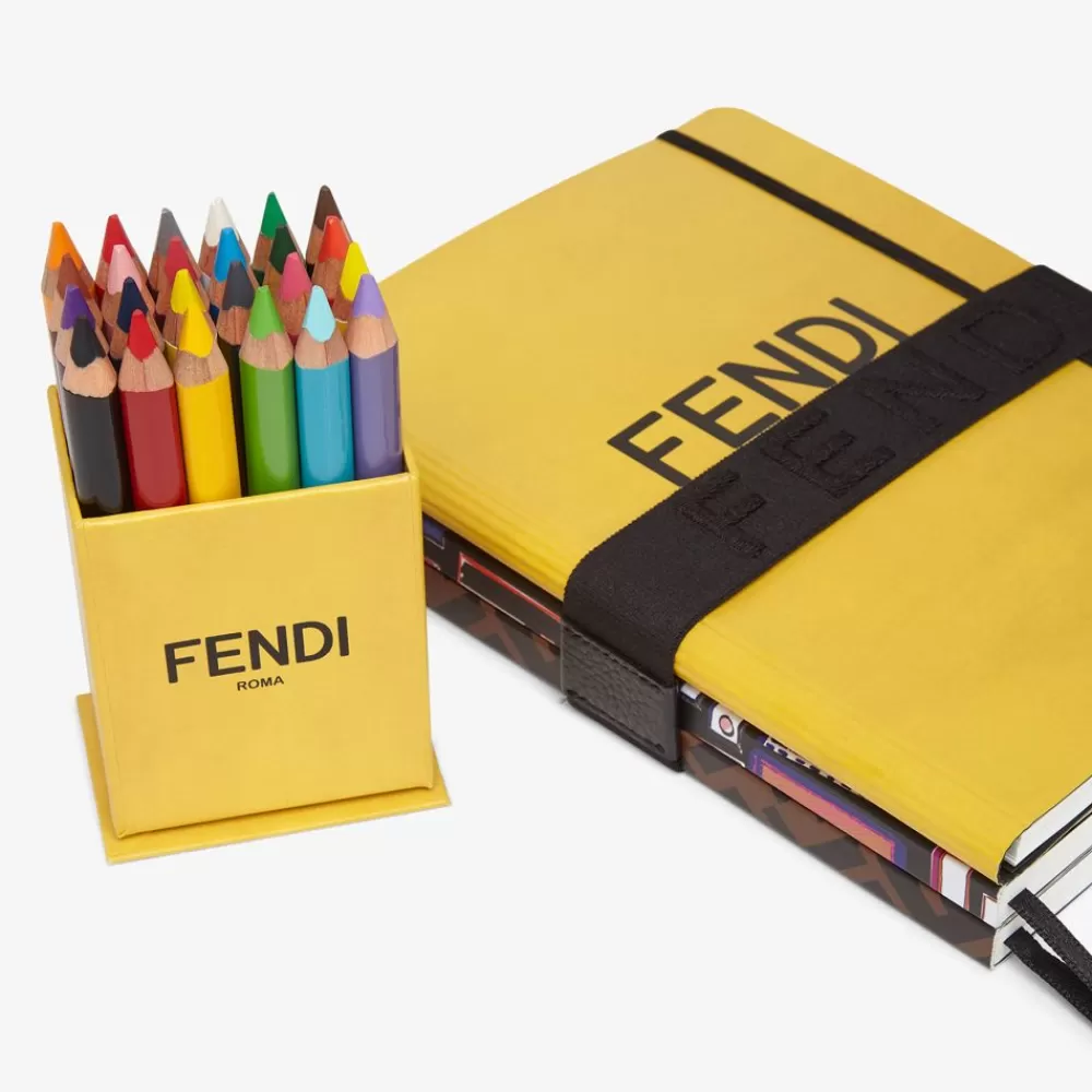 Accessori>Fendi Set "Back To School" Con Quaderni Multicolor + Matite Colorate