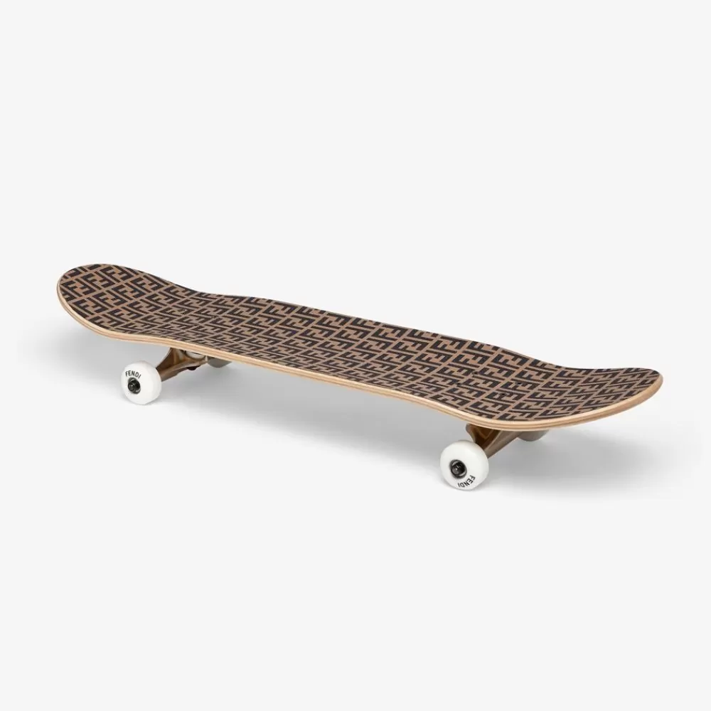 Accessori>Fendi Skateboard In Legno E Logo Con Porta Skate