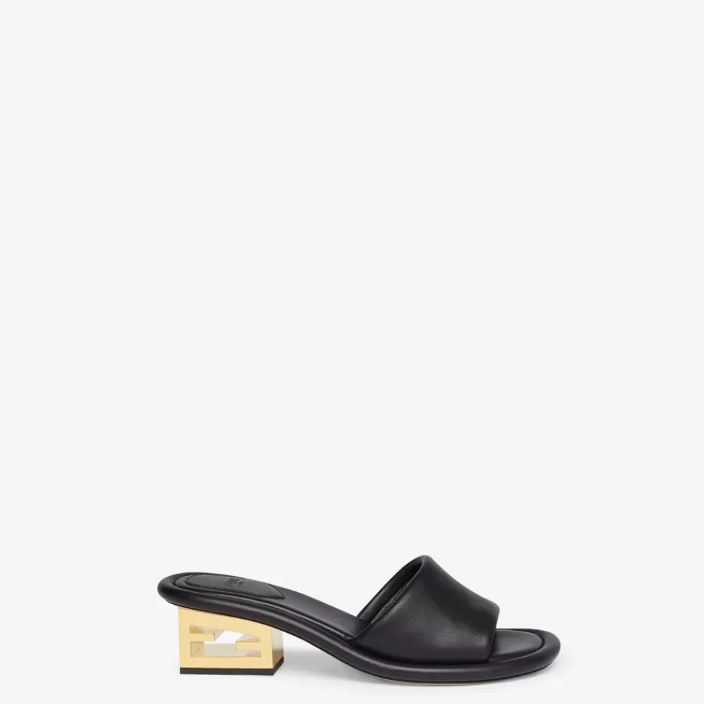 Slides E Sandali>Fendi Slide In Nappa Nera