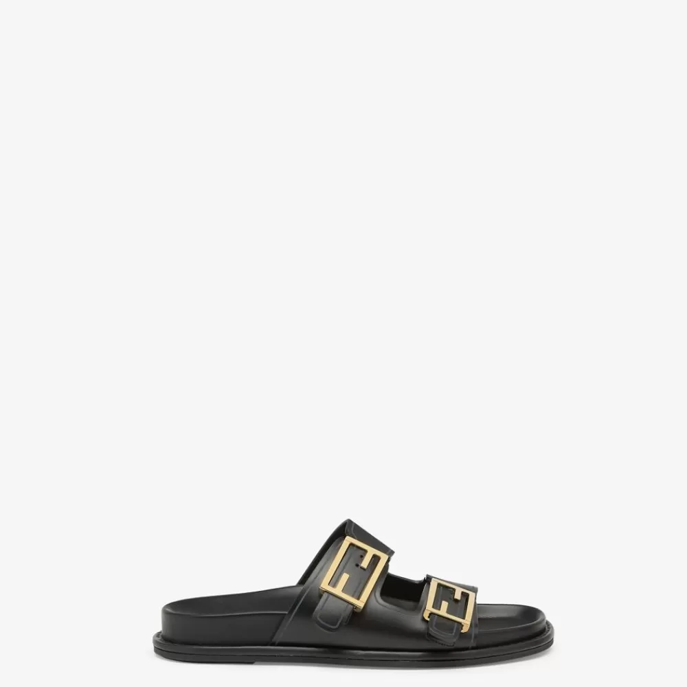 Slides E Sandali>Fendi Slide In Pelle Nera