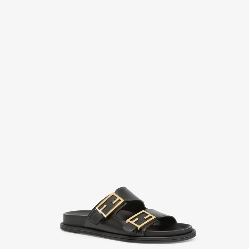 Slides E Sandali>Fendi Slide In Pelle Nera