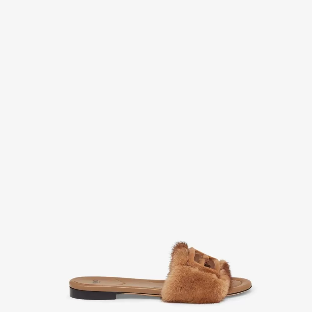 Slides E Sandali>Fendi Slide In Visone Marrone