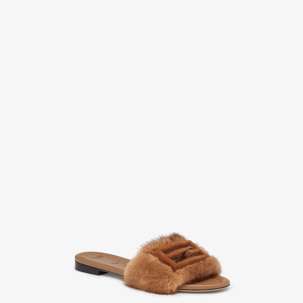 Slides E Sandali>Fendi Slide In Visone Marrone