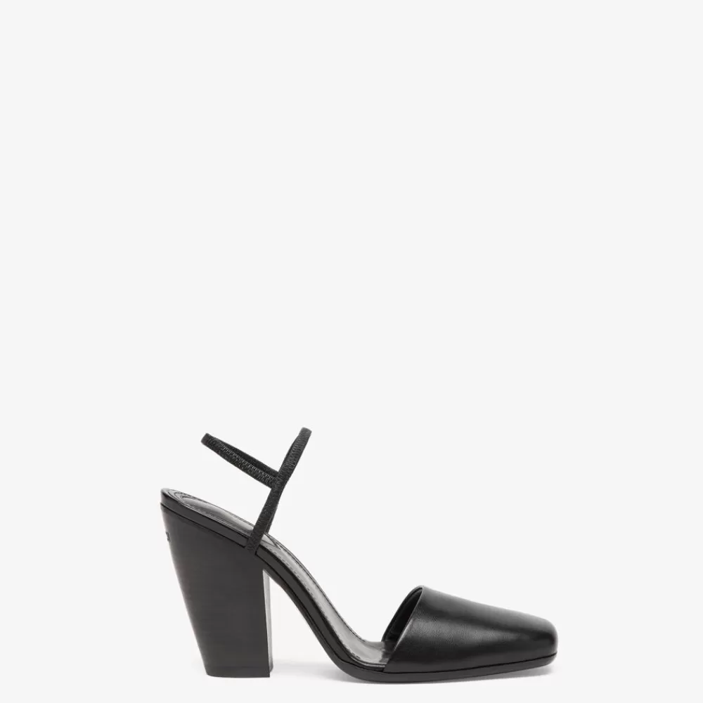 Decollete>Fendi Slingback In Nappa Nera