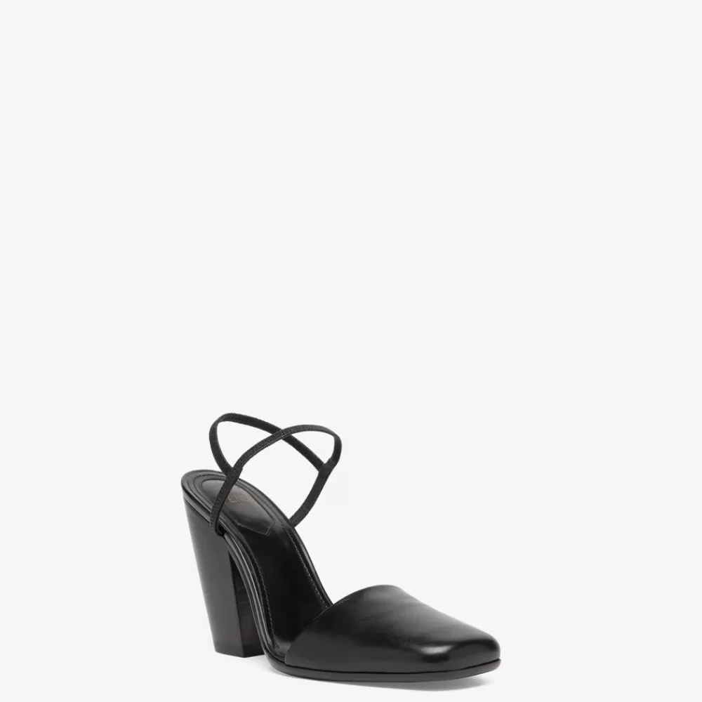 Decollete>Fendi Slingback In Nappa Nera