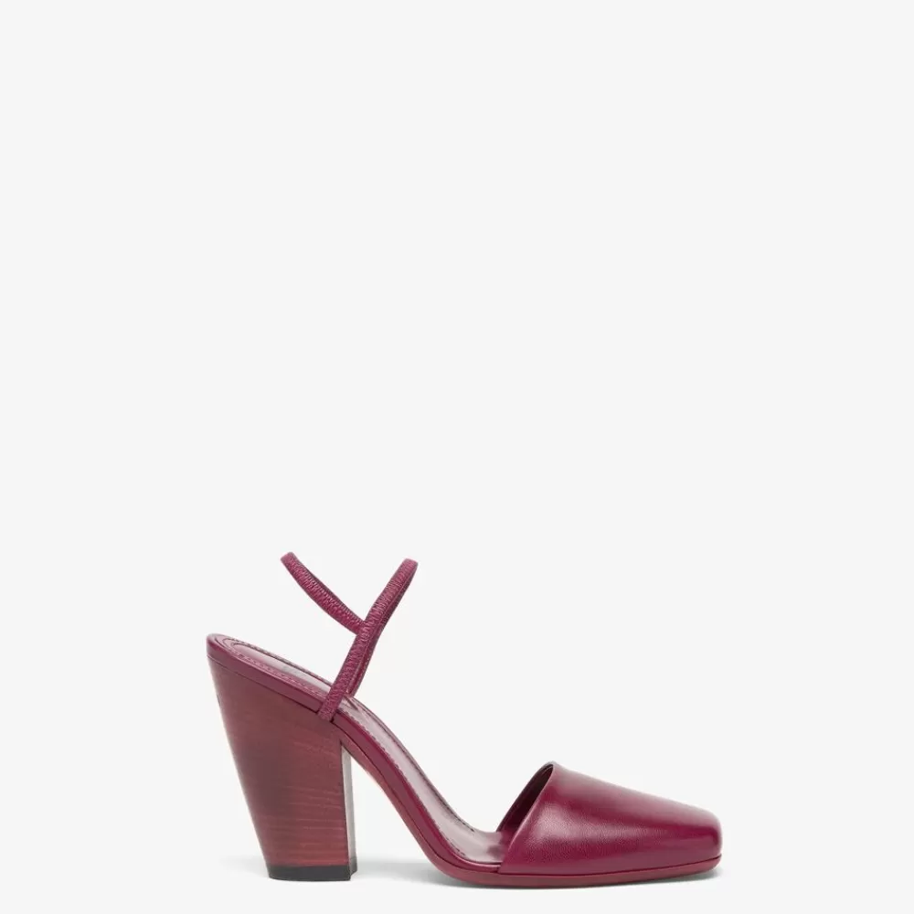 Decollete>Fendi Slingback In Nappa Rossa
