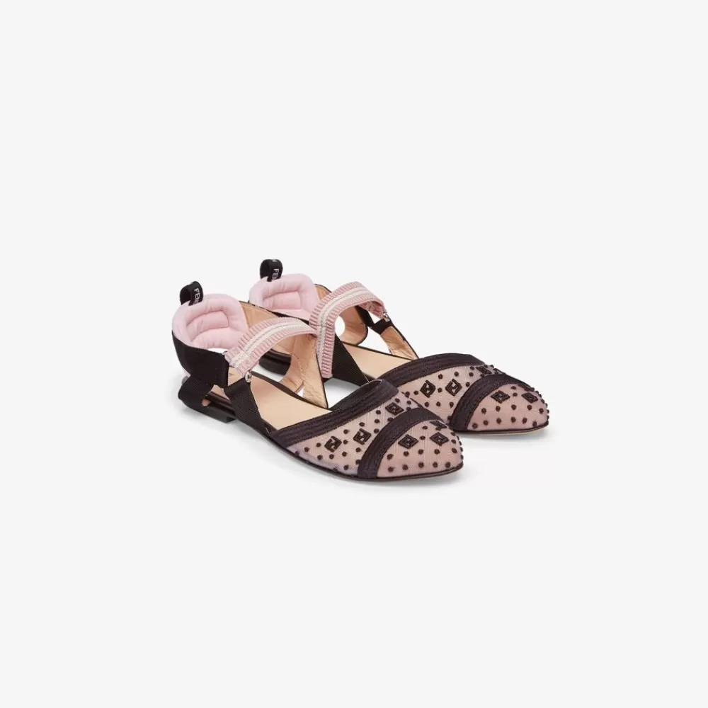 Scarpe>Fendi Slingback Junior In Rete Mutlicolor
