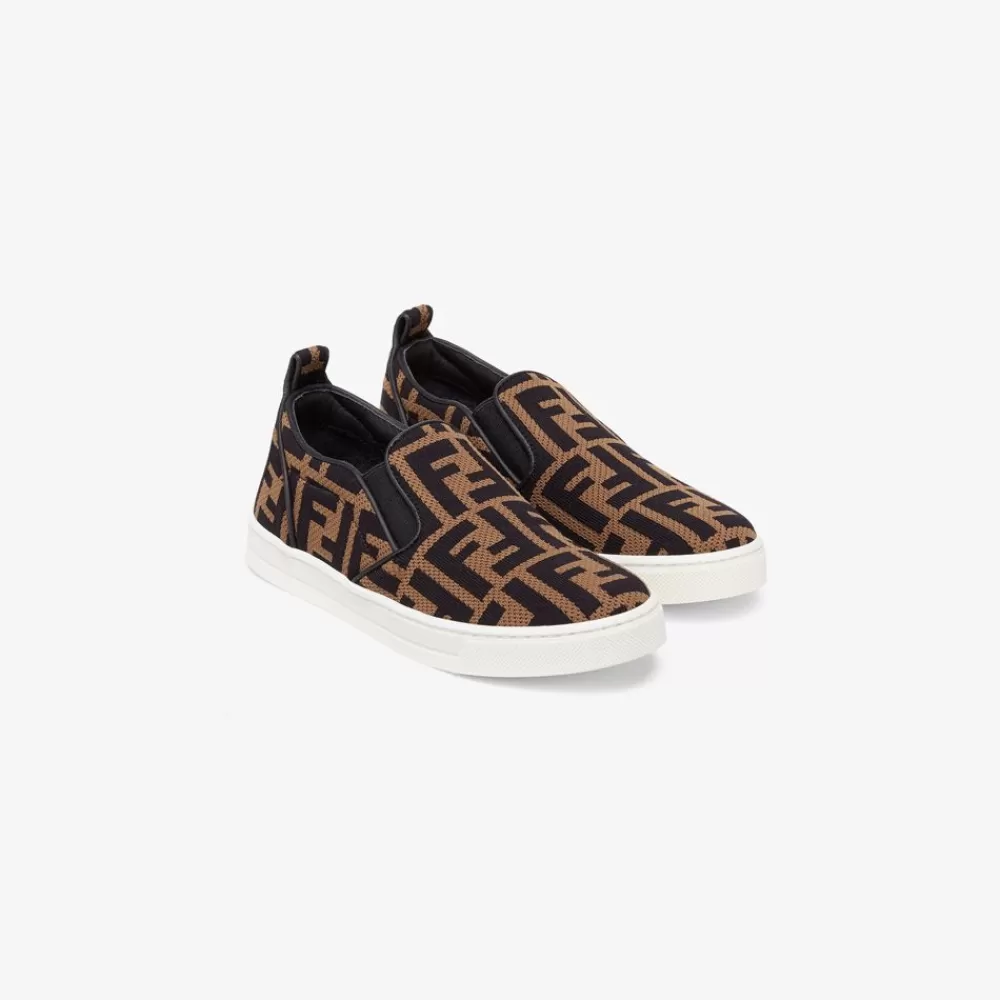 Scarpe>Fendi Slip On Junior In Tessuto Con Logo Ff Allover