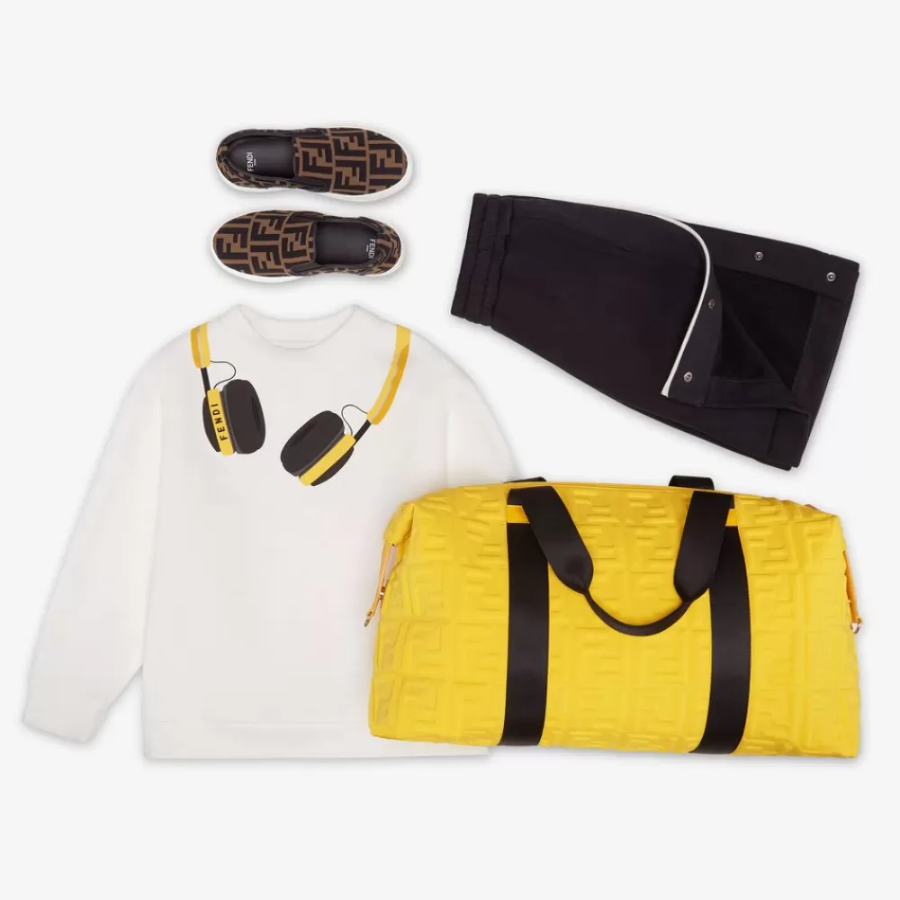 Scarpe>Fendi Slip On Junior In Tessuto Con Logo Ff Allover