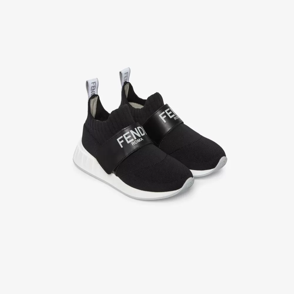 Scarpe>Fendi Sneaker Junior In Maglia Nera