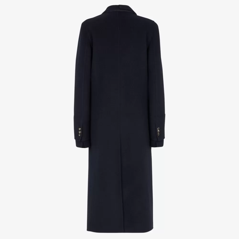 Cappotti E Capispalla>Fendi Soprabito In Cashmere Blu
