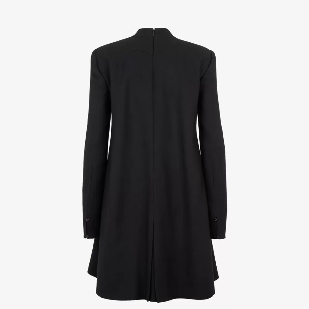 Cappotti E Capispalla>Fendi Soprabito In Lana Nera