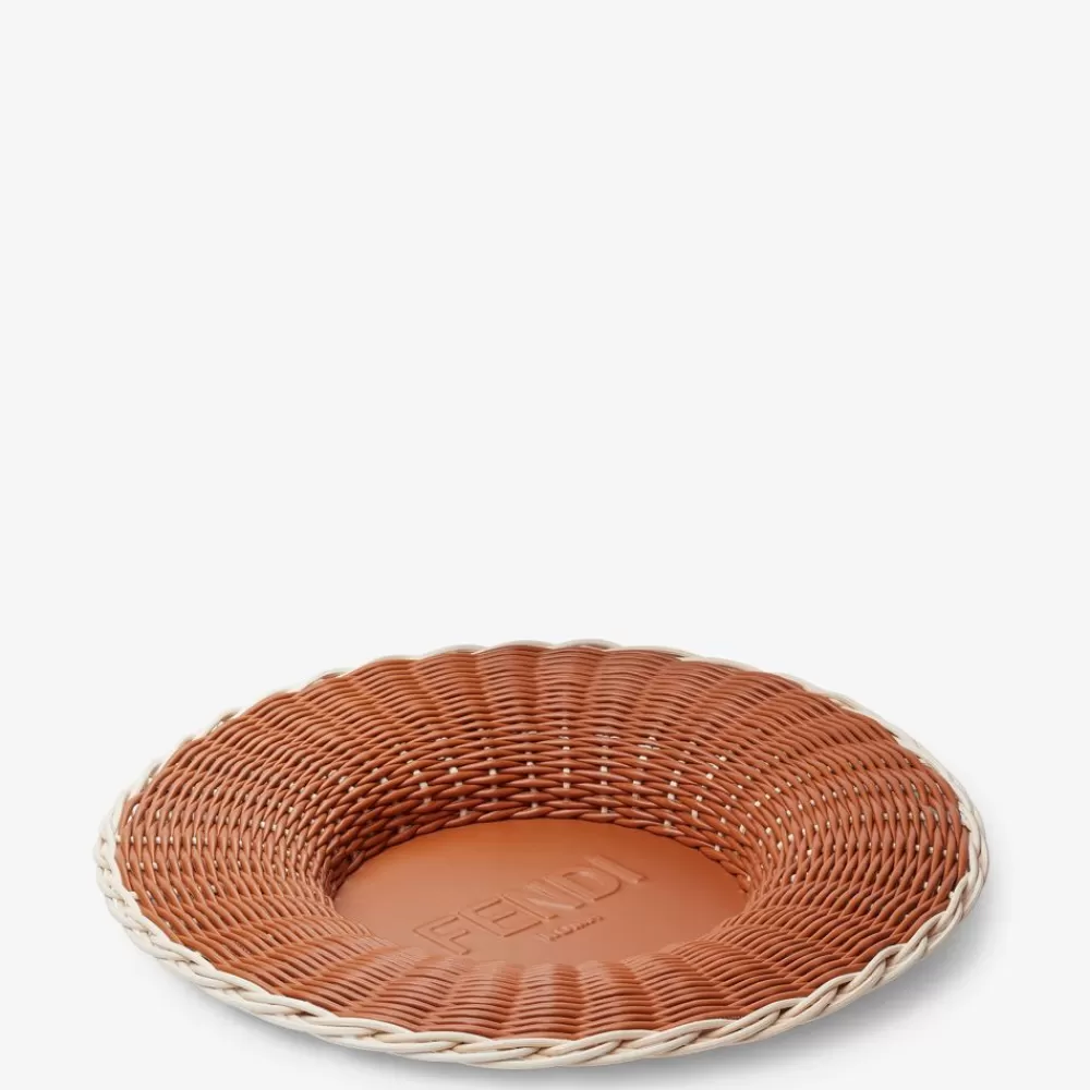 Accessori Per La Tavola>Fendi Sottopiatto In Pelle Intrecciata Bicolore