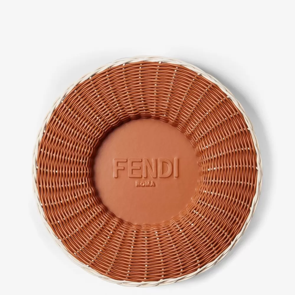 Accessori Per La Tavola>Fendi Sottopiatto In Pelle Intrecciata Bicolore