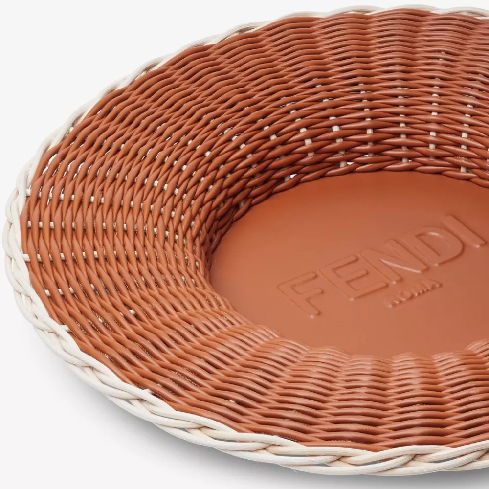 Accessori Per La Tavola>Fendi Sottopiatto In Pelle Intrecciata Bicolore