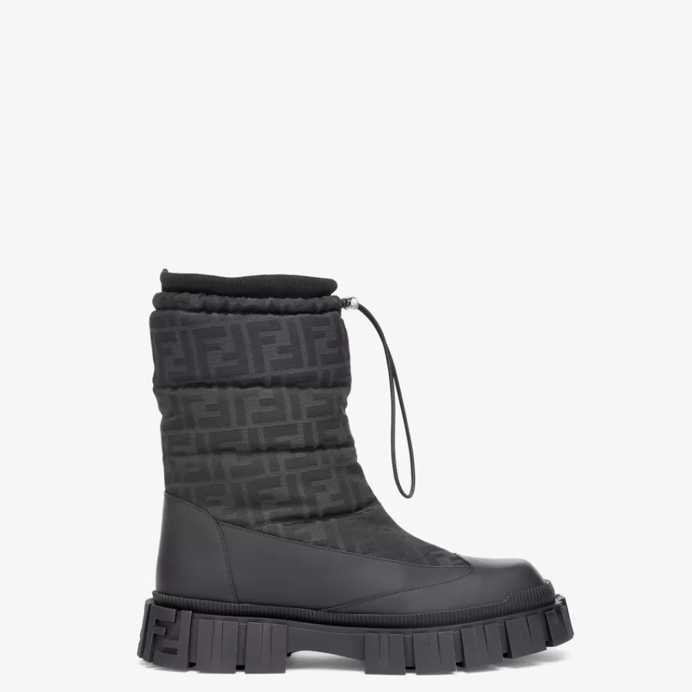 Stivaletti E Scarpe Allacciate>Fendi Stivale In Pelle Nera