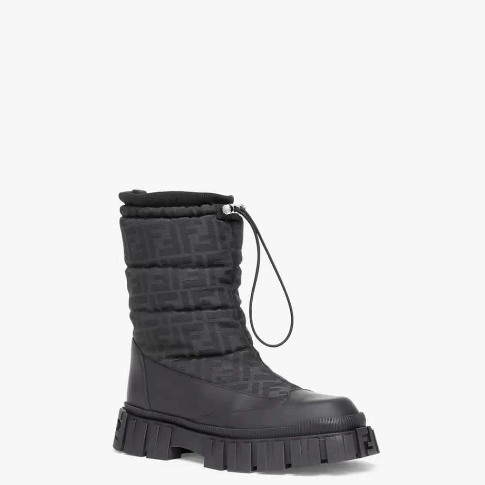 Stivaletti E Scarpe Allacciate>Fendi Stivale In Pelle Nera