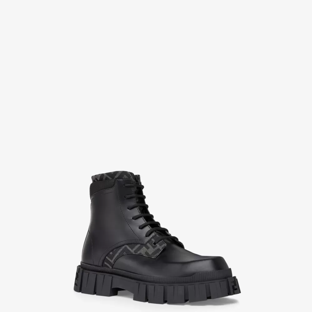 Stivaletti E Scarpe Allacciate>Fendi Stivaletto In Pelle Nera