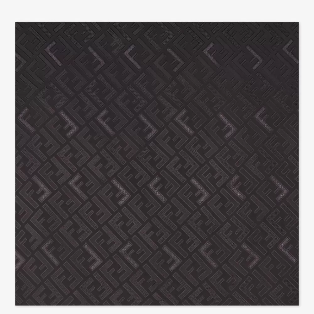 Foulard In Seta>Fendi Stola Di Seta Nera