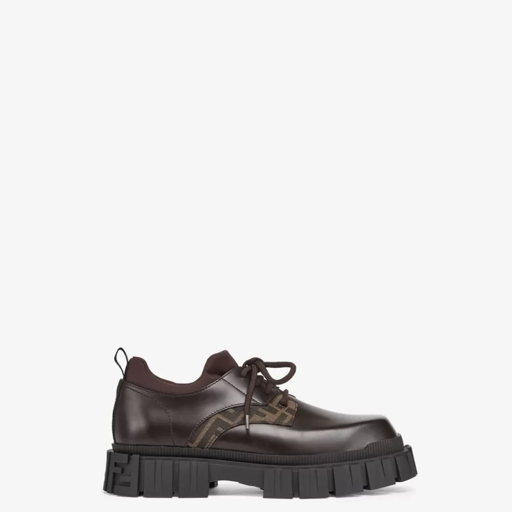 Stivaletti E Scarpe Allacciate>Fendi Stringata In Pelle Marrone