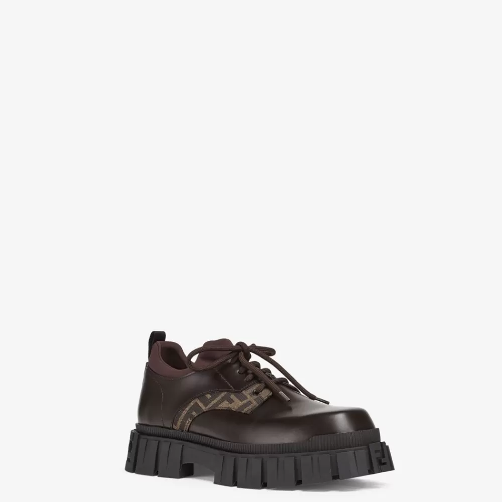 Stivaletti E Scarpe Allacciate>Fendi Stringata In Pelle Marrone