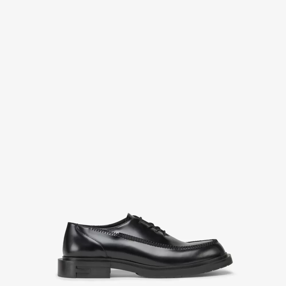 Stivaletti E Scarpe Allacciate>Fendi Stringata In Pelle Nera