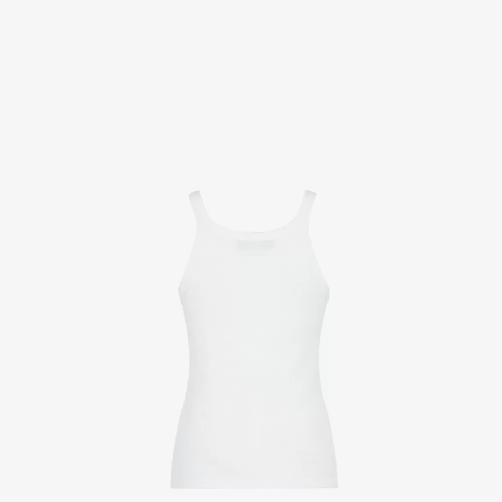Activewear>Fendi Top In Cotone Bianco