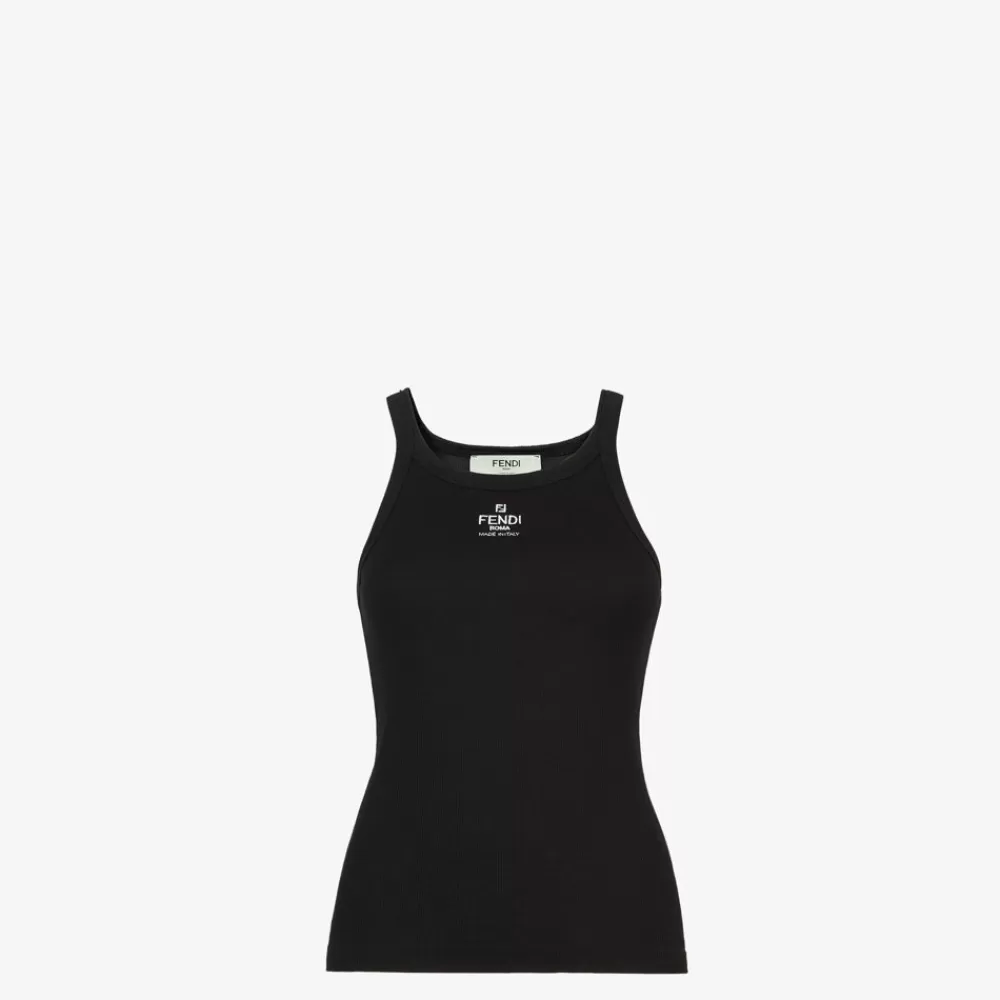 Activewear>Fendi Top In Cotone Nero