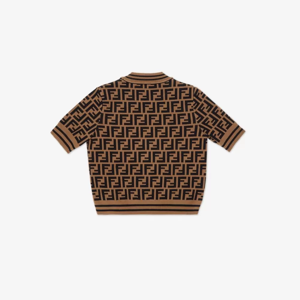 Abbigliamento>Fendi Top Junior In Maglia Con Motivo Ff