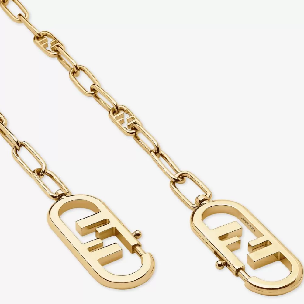 Tracolle E Accessori Per Borse>Fendi Tracolla In Metallo Color Oro