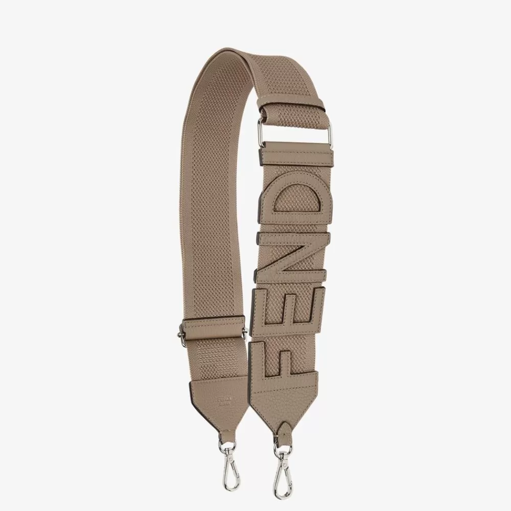 Tracolle E Accessori Per Borse>Fendi Tracolla In Nastro Beige
